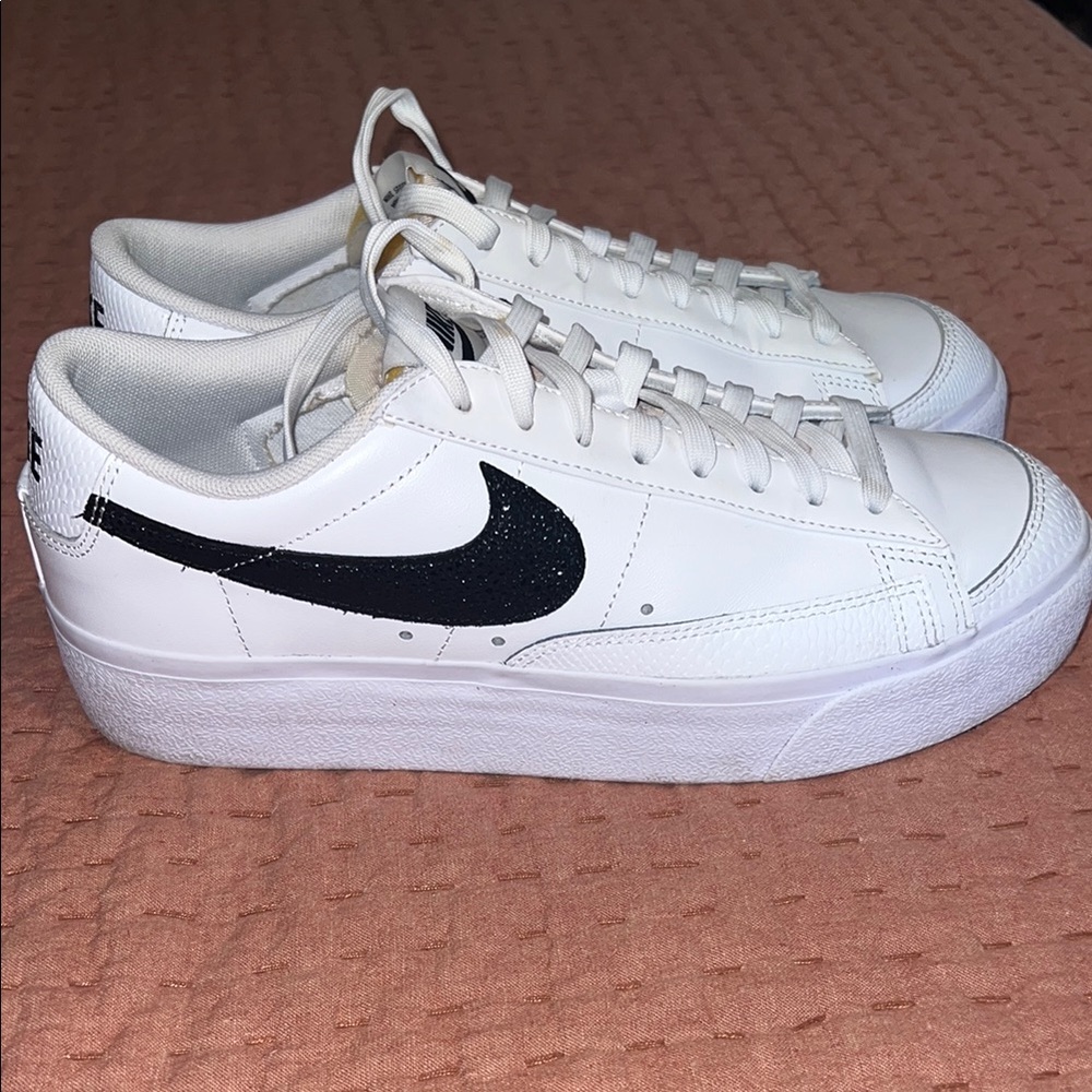 Nike Classic White Sneakers with Black Swoosh